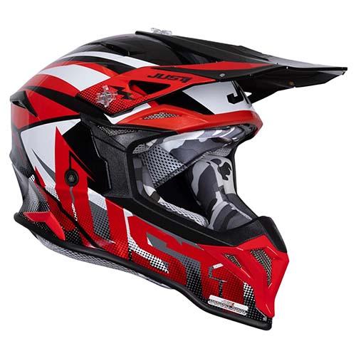 CASCO JUST1 J39 REVO RED WHITE BLACK GLOSS M