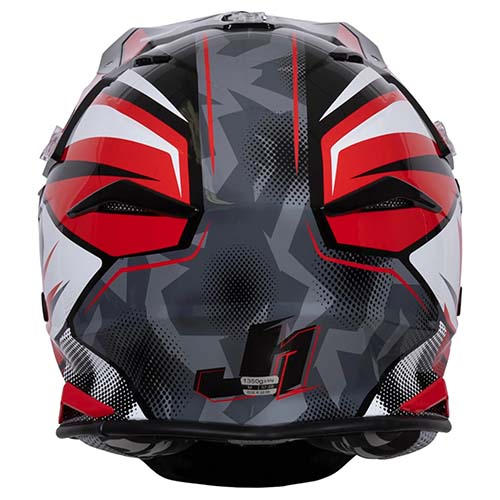 CASCO JUST1 J39 REVO RED WHITE BLACK GLOSS XL