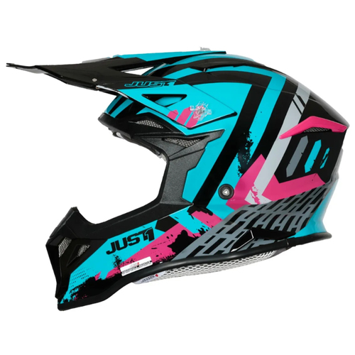 CASCO JUST1 J39 MARSHALL TEAL/BLACK/PINK MATT XXL