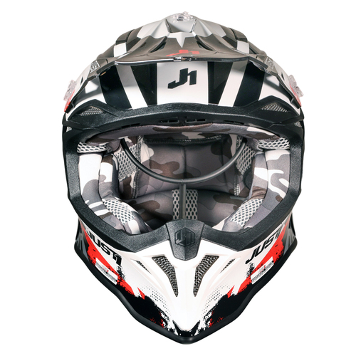 CASCO JUST1 J39 MARSHALL WHITE/RED/BLACK GLOSS L