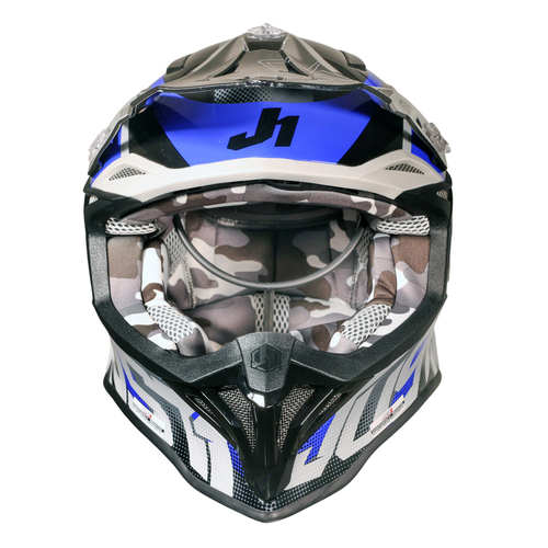 CASCO JUST1 J39 REVO GREY/BLUE/BLACK GLOSS XXL