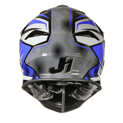 CASCO JUST1 J39 REVO GREY/BLUE/BLACK GLOSS XXL