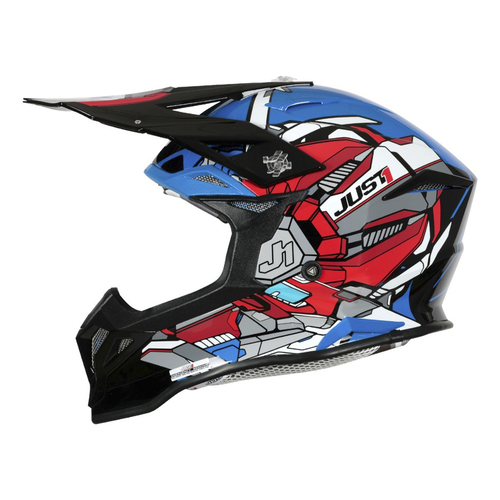 CASCO JUST1 J39 SUPPRESSOR RED/BLUE/BLACK GLOSS XXL