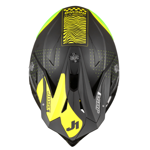 CASCO JUST1 J39 XENO FLUO YELLOW/BLACK MATT XL