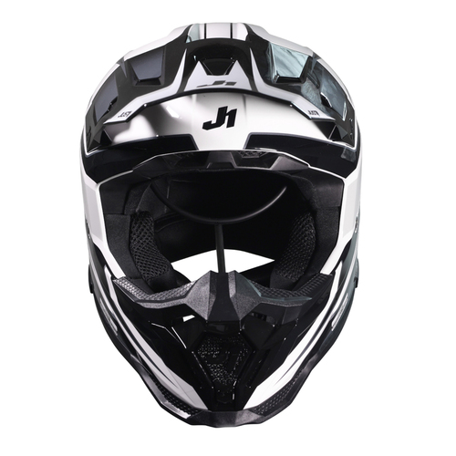 CASCO JUST1 J40 SPEED BLACK/WHITE GLOSS L
