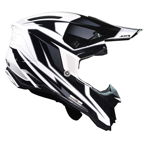 CASCO JUST1 J40 SPEED BLACK/WHITE GLOSS L