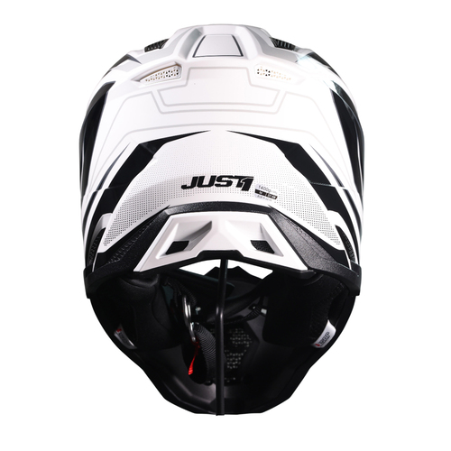 CASCO JUST1 J40 SPEED BLACK/WHITE GLOSS L