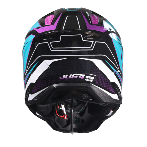 CASCO JUST1 J40 SPEED PURPLE/BLUE/BLACK GLOSS L