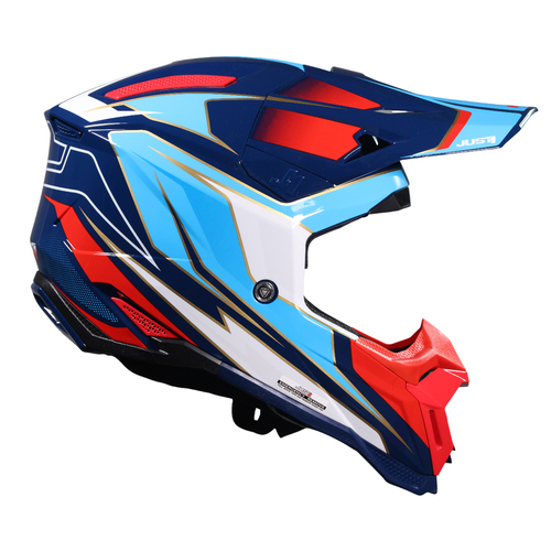 CASCO JUST1 J40 SPEED RED/WHITE/BLUE GLOSS S