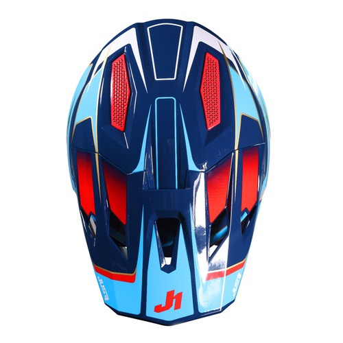 CASCO JUST1 J40 SPEED RED/WHITE/BLUE GLOSS XL