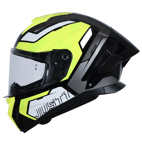 CASCO JUST1 J-STR UNION BLACK/YELLOW GLOSS XL
