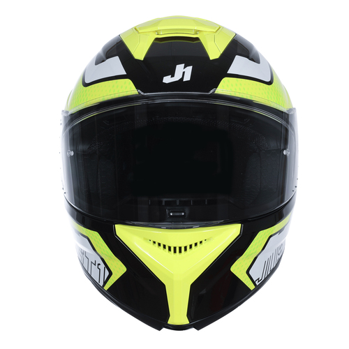 CASCO JUST1 J-STR UNION BLACK/YELLOW GLOSS XL