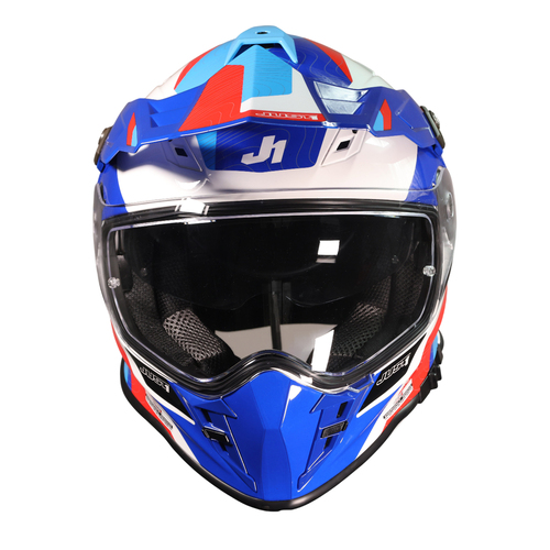 CASCO JUST1 J34 PRO GLOBE BLUE/RED/WHITE GLOSS L