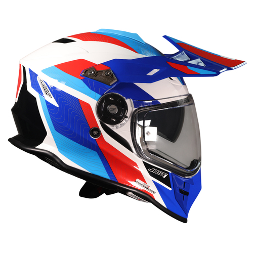 CASCO JUST1 J34 PRO GLOBE BLUE/RED/WHITE GLOSS L