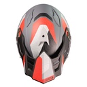 CASCO JUST1 J34 PRO GLOBE FLUO RED/BLACK MATT L