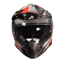 CASCO JUST1 J34 PRO GLOBE FLUO RED/BLACK MATT XL