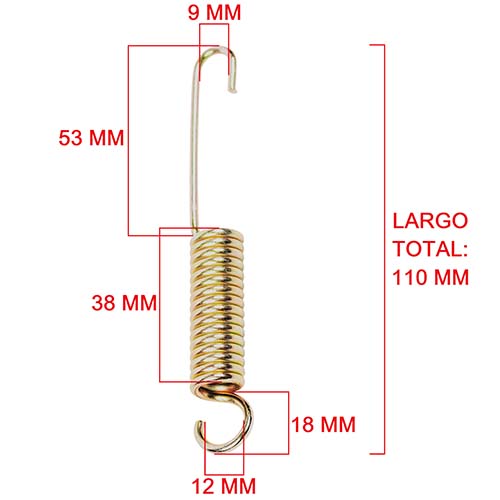RESORTE MULETA GILERA SMASH/ MOTOMEL BIT 110 REPCOR (J066ZV)