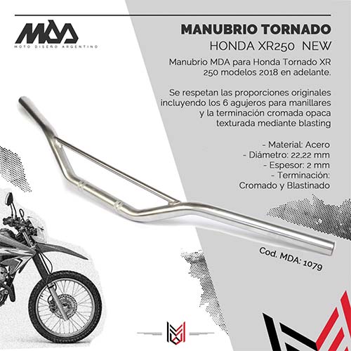 MANUBRIO 1079 HONDA XR 250 TORNADO 7/8 CROMADO (2018…) MDA