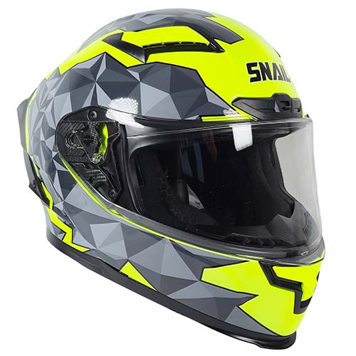 CASCO SNAIL FF871 FLUO YELLOW/GREY XXL