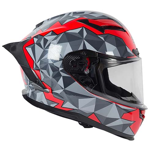 CASCO SNAIL FF871 DOBLE VISOR RED/GREY S