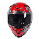 CASCO SNAIL FF871 DOBLE VISOR RED/GREY XXL