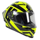 CASCO SNAIL FF871 DOBLE VISOR FLUO YELLOW/BLACK S