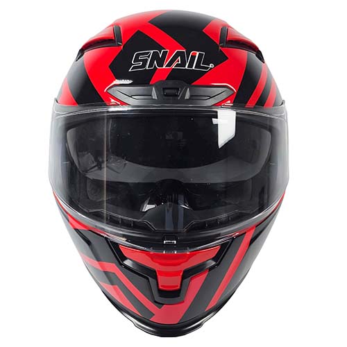 CASCO SNAIL FF871 DOBLE VISOR RED/BLACK M