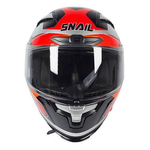 CASCO SNAIL FF871 DOBLE VISOR SILVER/ORANGE S