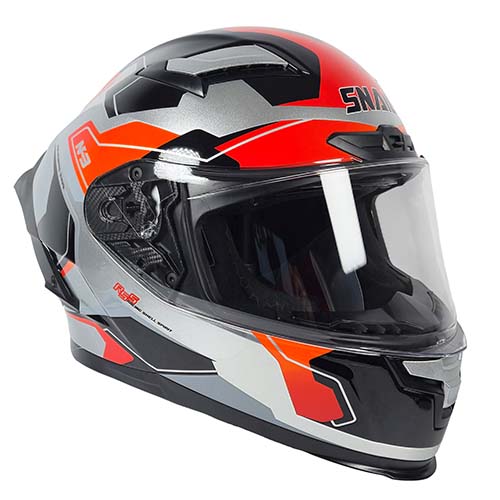 CASCO SNAIL FF871 DOBLE VISOR SILVER/ORANGE XXL