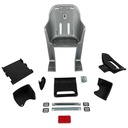 SILLA DE NIÑOS TRAS P/BICI C/APOY.CAB./PROTEC. PIES/APOY. MAN/OJO DE GATO. COL GRIS PLASTICA VC (998G)