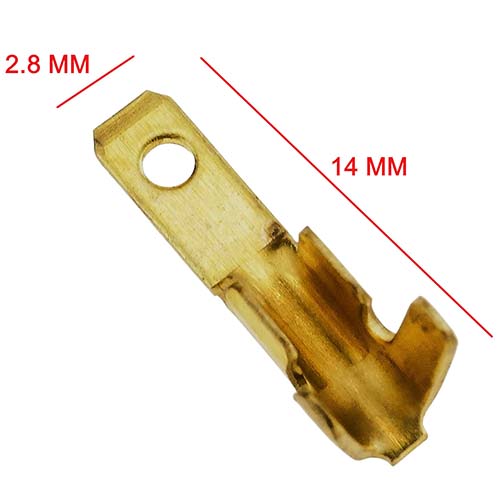 TERMINAL MACHO (ANCHO 2,8mm) BRONCE X 100 U. PLASTICA VC (701)