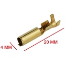 TERMINAL TUBO HEMBRA Ø 4mmm BRONCE X 100 U. PLASTICA VC (703)