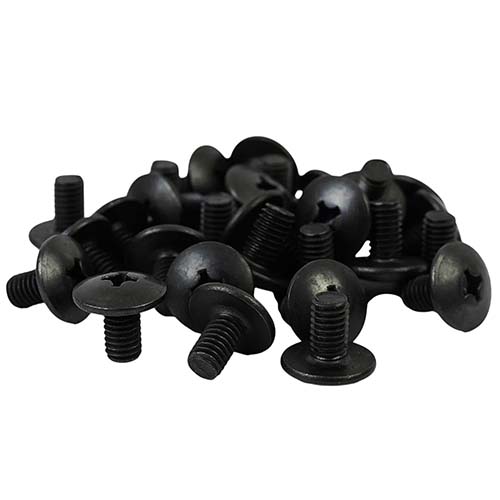 TORNILLO M6X10 NEGRO P/PLASTICOS CABEZA Ø 16mm X UNIDAD PLASTICA VC (T006N)