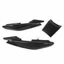 CACHA BAJO ASIENTO + UNION YAMAHA YBR125 ED FACTOR NEGRO (3PCS) MTC