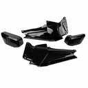 CACHA LATERAL + EMBELLECEDOR YAMAHA FZ16 NEGRO (4PCS) MTC