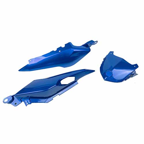 CACHA BAJO ASIENTO + UNION COLIN YAMAHA FZ16 AZUL (3PCS) MTC