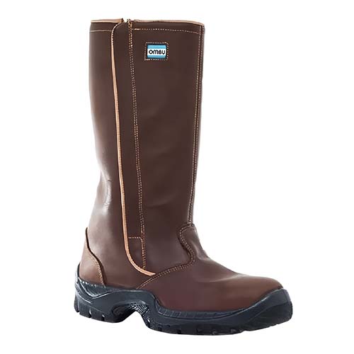 BOTA PETROMBU HIDROF. C/CIERRE LATERAL Y ABRIG. MARRON OMBU TALLE 43 (5TO-91H1-Z24)