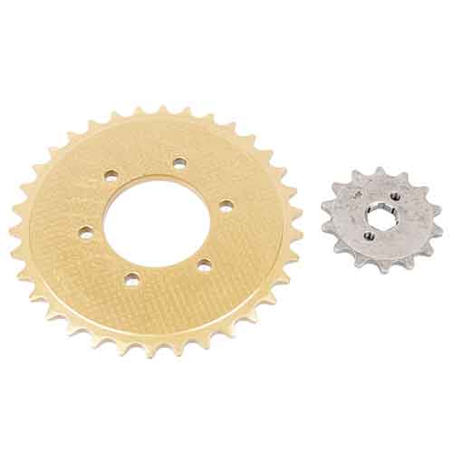 CORONA Y PIÑON BRAVA 200 AQUILA (34-14 6 AGUJEROS) CREUSO (9659-KIT)