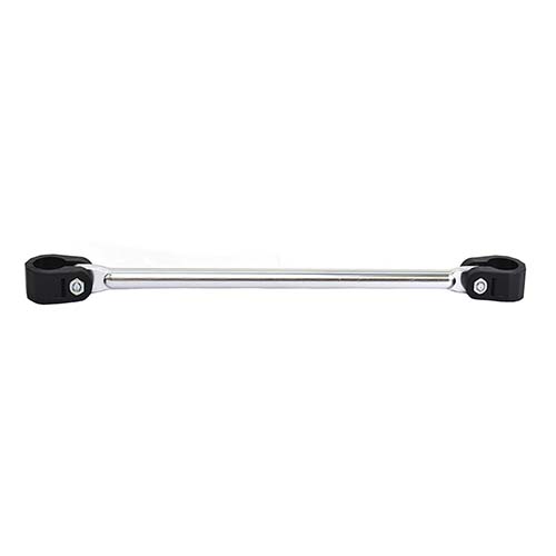 TRAVESAÑO ALUMINIO CROSS/ENDURO/TRAIL PLATEADO 26cm MDA (8230)