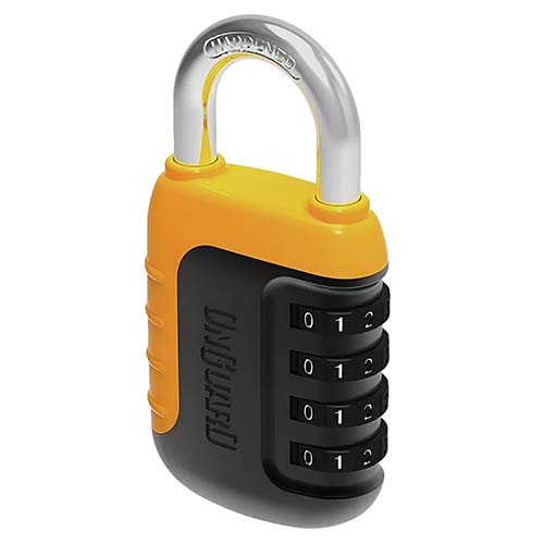 CANDADO 8243 40mm CON COMBINACION NEON NARANJA ONGUARD