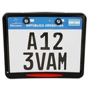 PORTAPATENTE MERCOSUR C/OJO DE GATO (C/KIT DE INSTALACION) PLASTICA VC (1035)