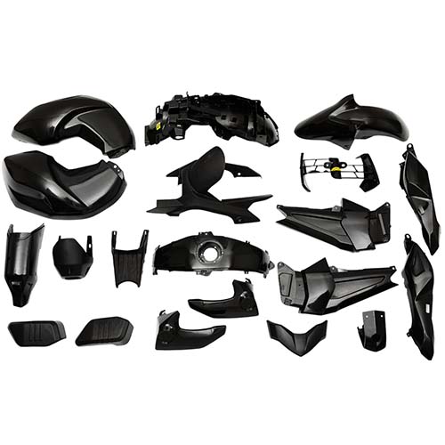 KIT CARENADO FZ 16 NEGRO 20 PZAS. PLASTICA VC (1054)