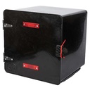 CAJA PARA DELIVERY 41X41X41 C/BASE EXTRAIBLE C/1 ESTANTE NEGRA PLASTICA VC (1097)