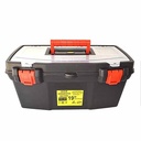 CAJA HERRAMIENTAS MULTIUSO 19" 48X23X24 COLOR NEGRO C/BANDEJA DIVISORA PLASTICA VC (1042)