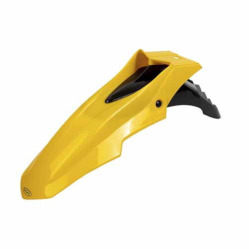 GUARDABARRO DELANTERO SUPERMOTO COMPLETO (2 PARTES) COLORES AMARILLO/NEGRO PLASTICA VC (722AM)