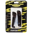 PEDALIN TRASERO RACING TEAM ALUMINIO MACIZO NEGRO UNI. Ø8 JGO. PLASTICA VC (1034)