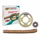 KIT TRANSMISION HONDA SDH 125 STORM (38/15) 428H-118L C/CAD. DOR. STD