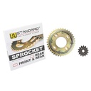 CORONA Y PIÑON HONDA NEW WAVE 110 (2013-2014) (37/14) PASO 420 DORADA STD