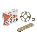 KIT TRANSMISION YAMAHA YBR 125 2000/02 (43/14) STD 428H-118L C/CAD. DOR. STD