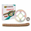 KIT TRANSMISION YAMAHA XTZ 125 428H-122L C/CAD. DOR. STD